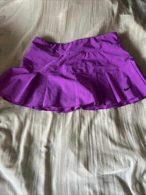 2015 Nike Dri Fit Victory Breathe Tennis Skirt Violet Fuchsia Purple Sz Small